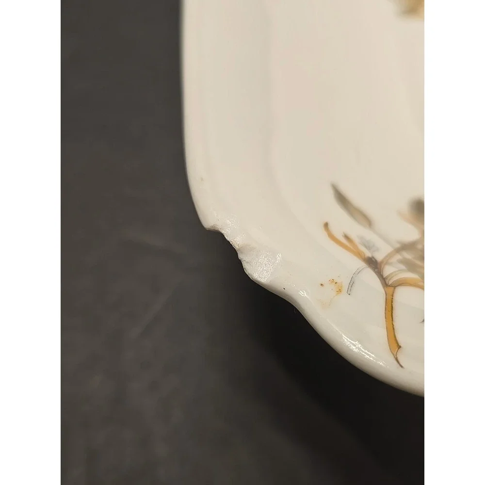 Antique Theodore Haviland Limoges Old Blackberry Rectangular‎ Serving Bowl